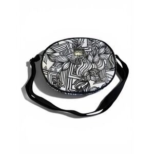 JuJuBe Freedom 2-in-1 Black and White Sketch Floral Belt/Hip Crossbody Bag NWT